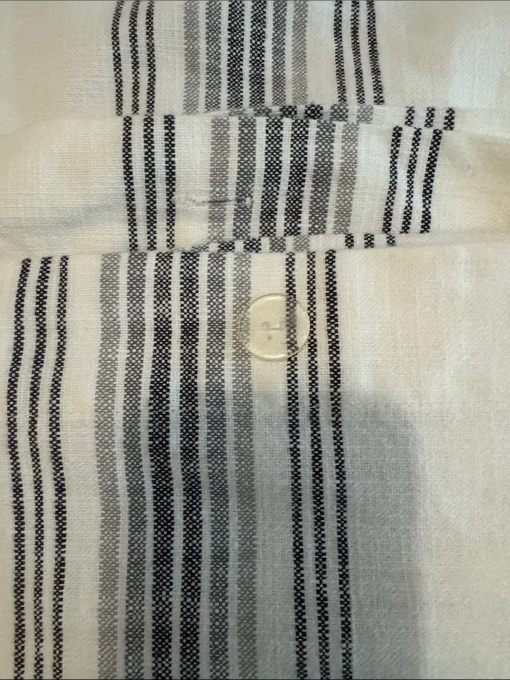 Ugg Duvet Cotton White with Grey and Black Stripe Duvet Cover King size